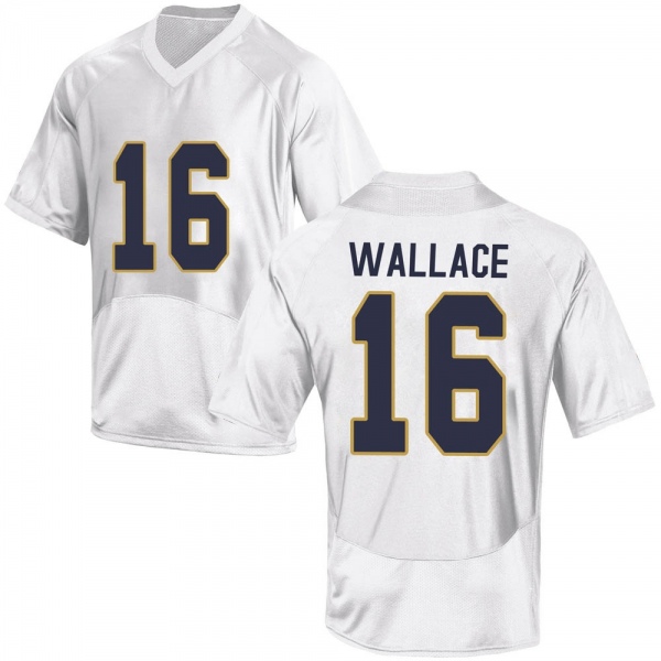 KJ Wallace Notre Dame Fighting Irish NCAA Youth #16 White Replica College Stitched Football Jersey EOB6555EK